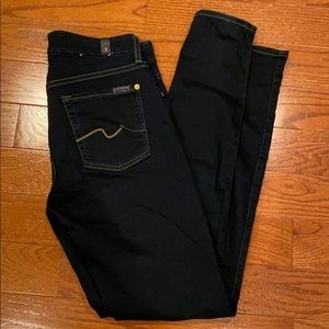 NWOT 7 For All Mankind Dark Skinny Jeans Sz 28